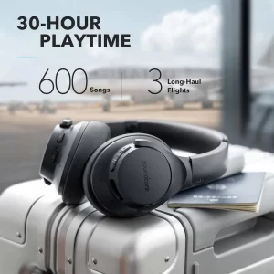 Anker Soundcore Life Q20 Hybrid Active Noise Cancelling Headphones, Wireless Over Ear Bluetooth Headphones with 40H Playtime, Hi-Res Audio, Deep Bass, Memory Foam Ear Cups and Headband for Travel,Work