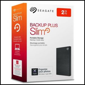Seagate Backup Plus Slim 2TB Portable Storage