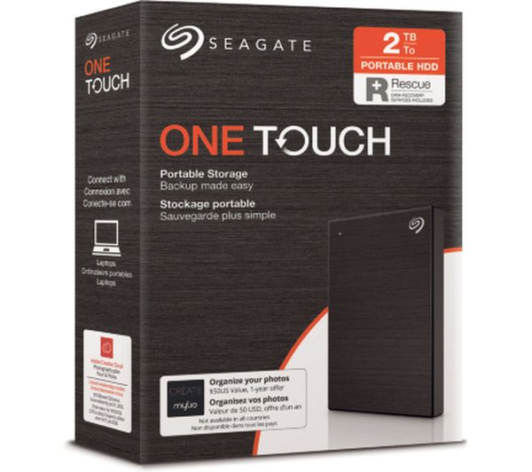 Seagate One Touch 2TB External Hard Drive USB 3.0 For PC Laptop And Mac